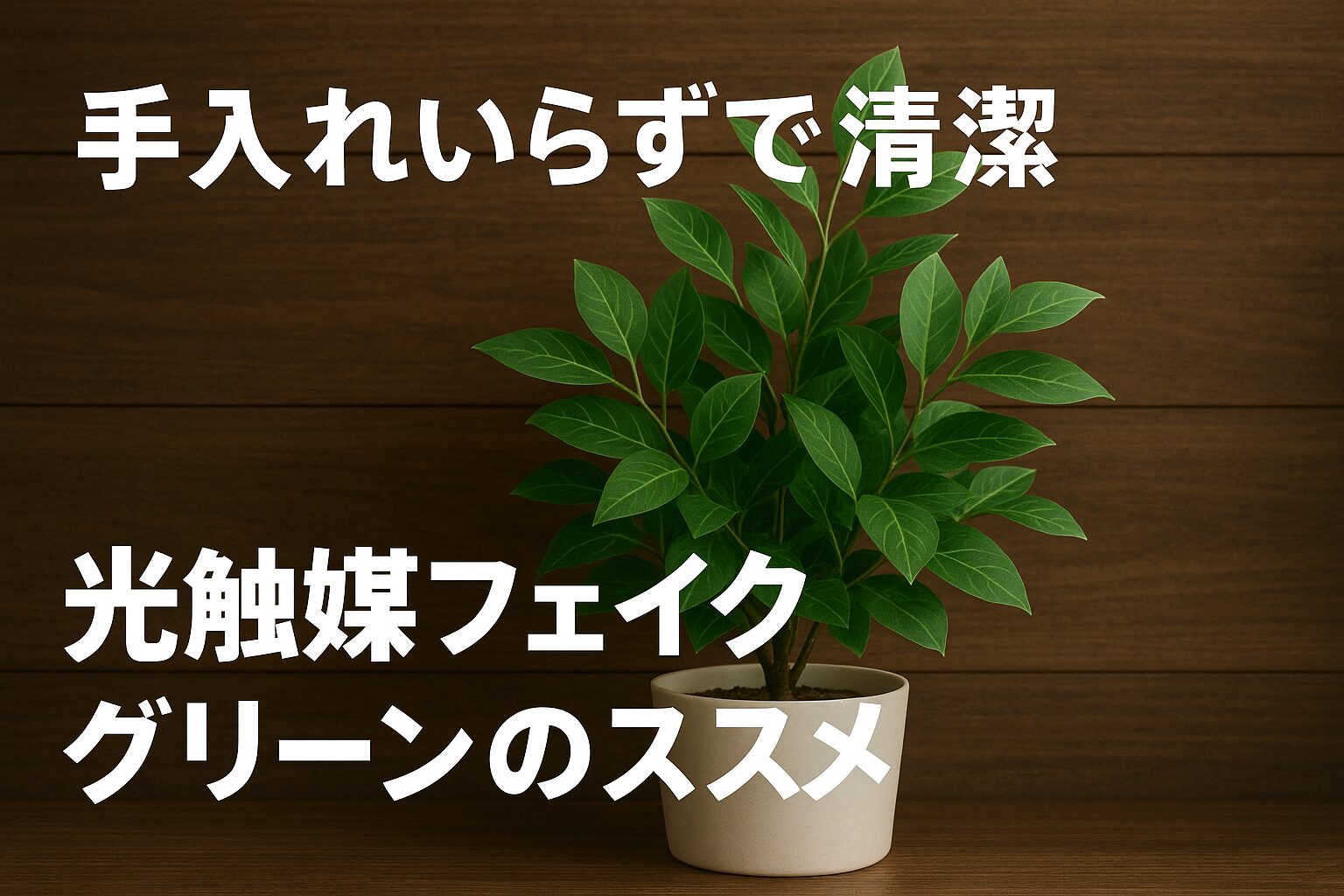 「手入れいらずで清潔」光触媒フェイクグリーンのススメのアイキャッチ画像
