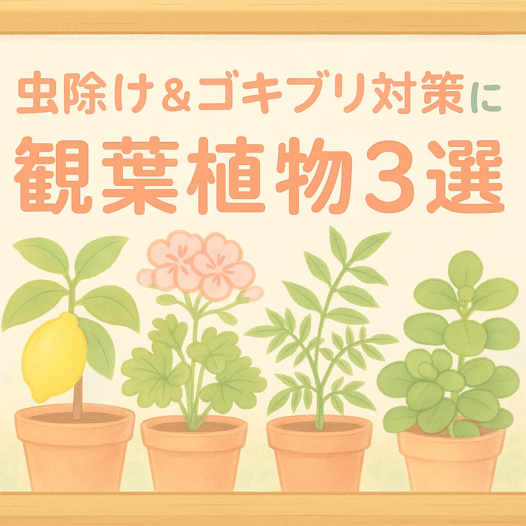 虫除け＆ゴキブリ対策に観葉植物3選のアイキャッチ画像