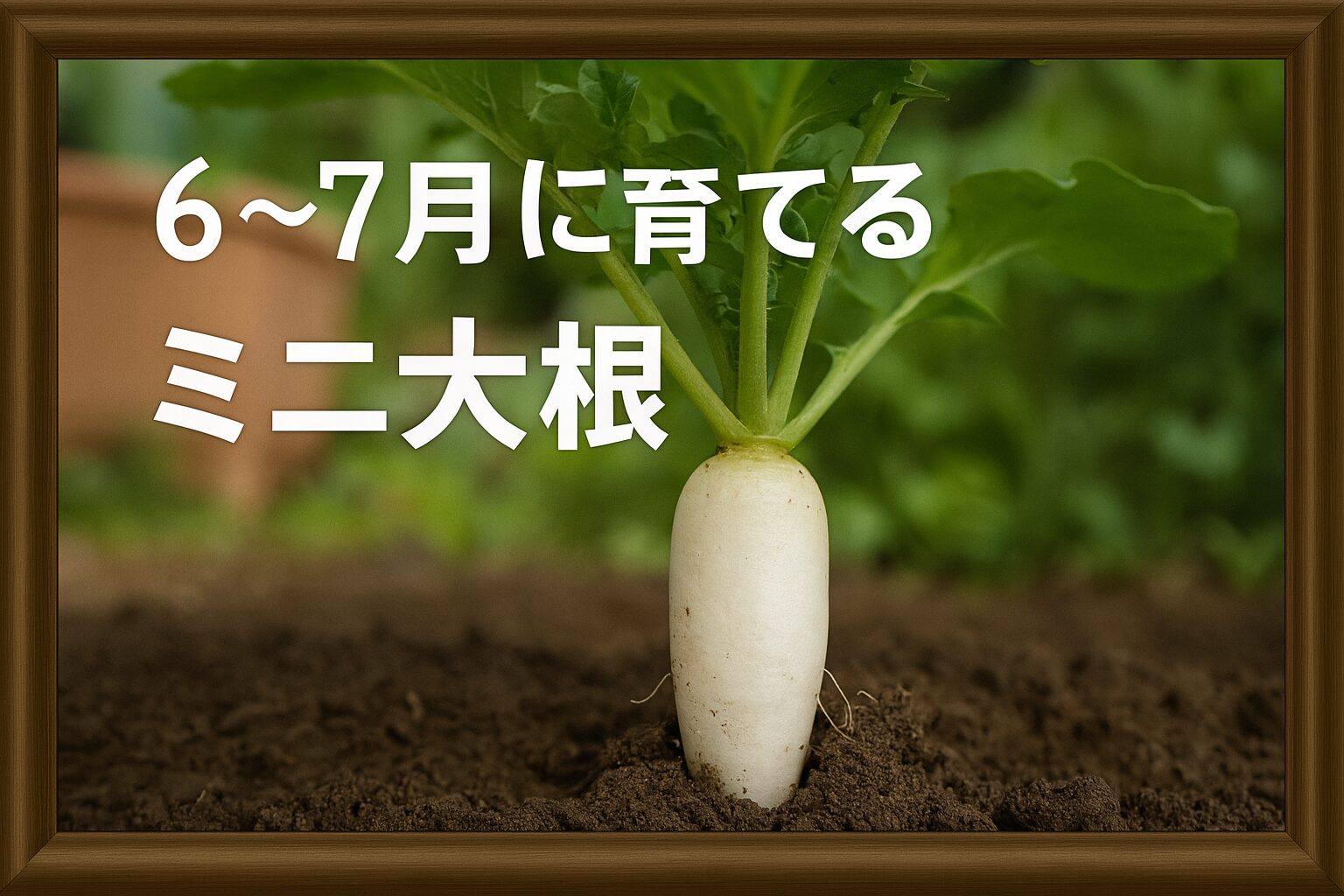 「6〜7月に育てるミニ大根」のアイキャッチ画像