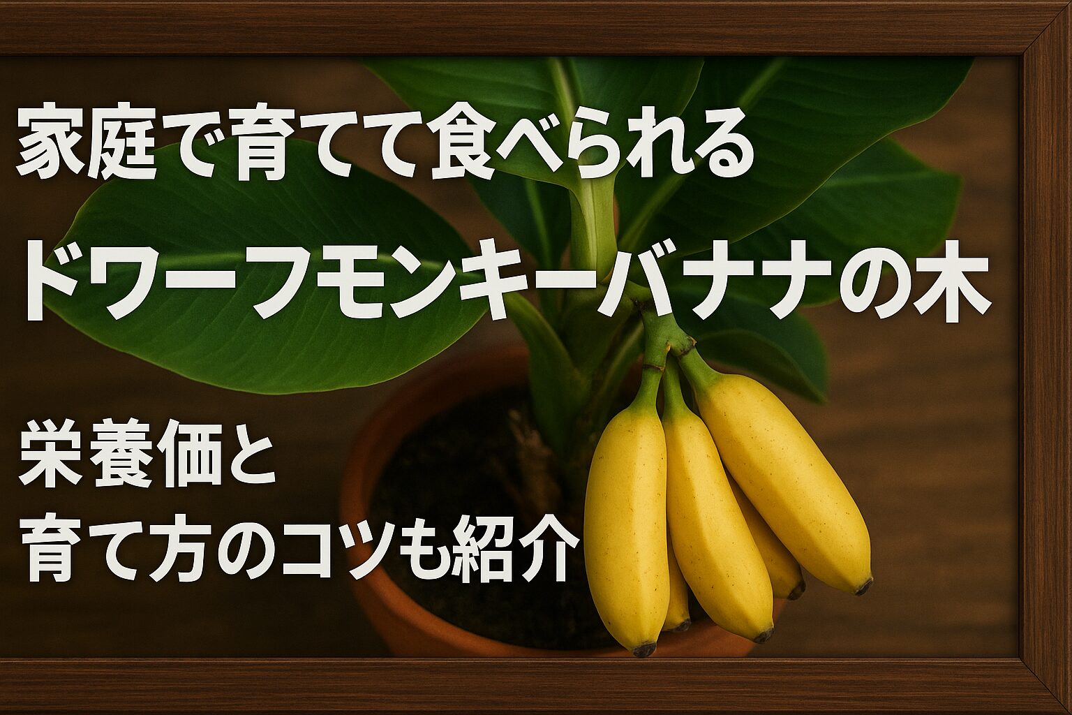家庭で育てて食べられるモンキーバナナの木のアイキャッチ画像