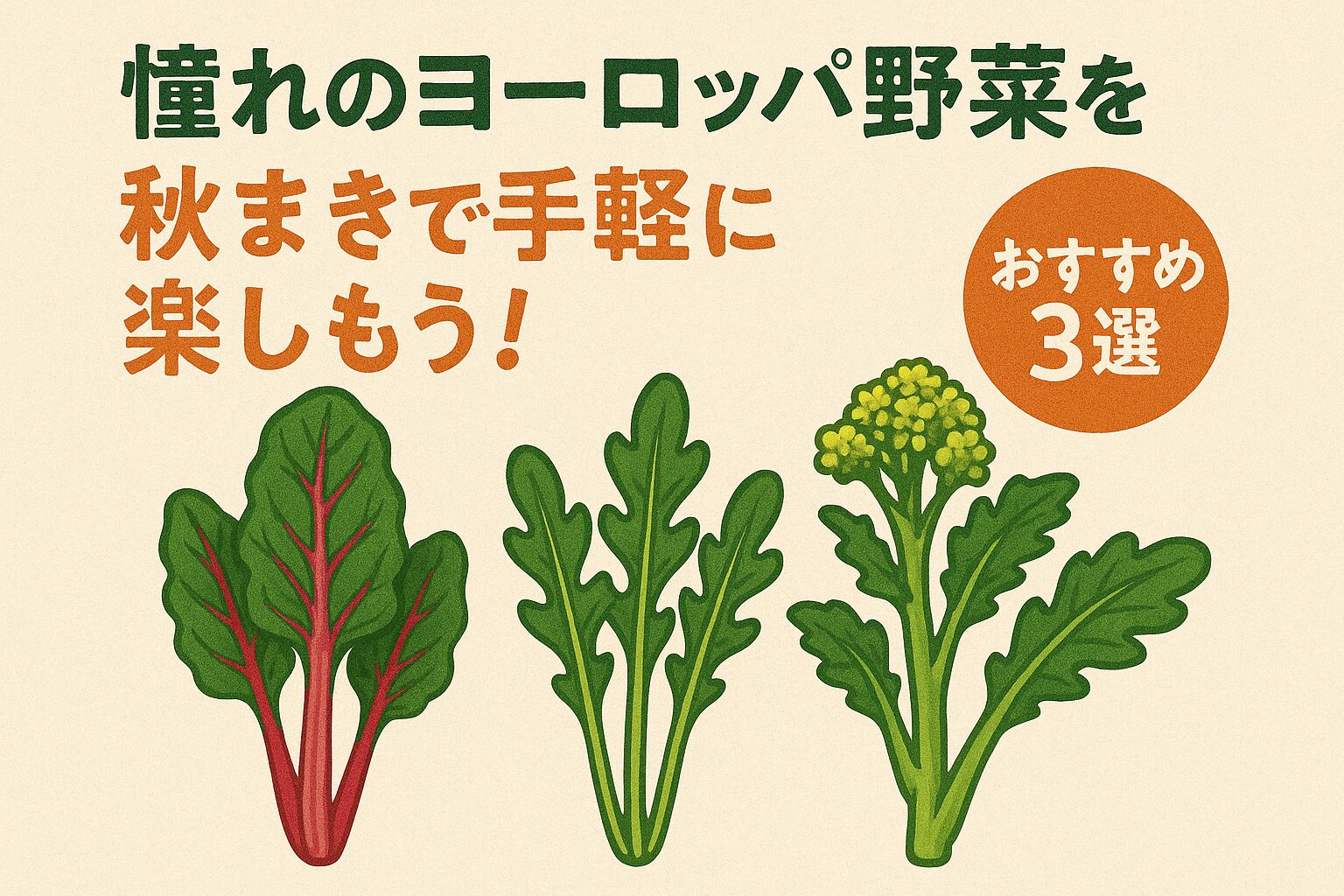 憧れのヨーロッパ野菜を秋まきでたがるに楽しもうのアイキャッチ画像