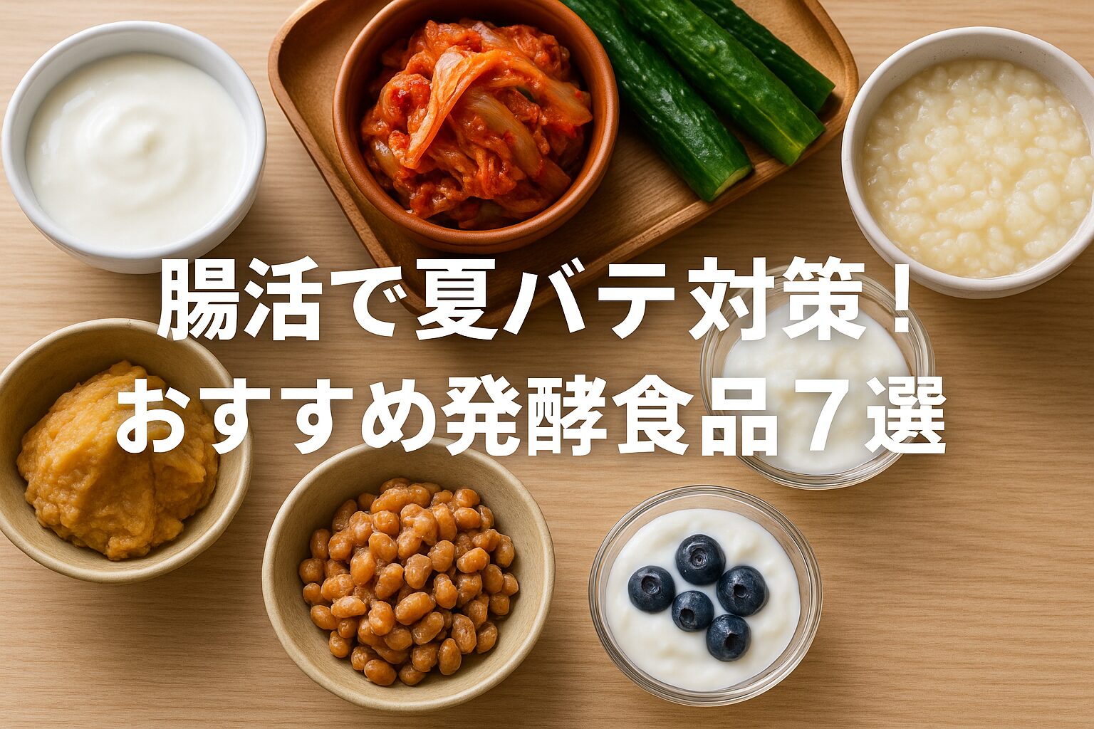 腸活で夏バテ対策！おすすめ発酵食品7選のアイキャッチ画像